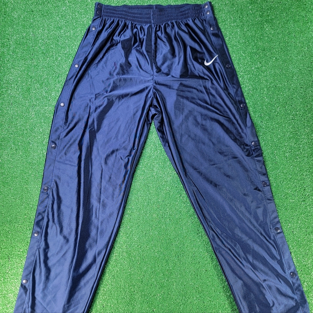 Vintage Nike Pants Men's Size XXL Blue Warm Up Break Away Basketball Snap Button